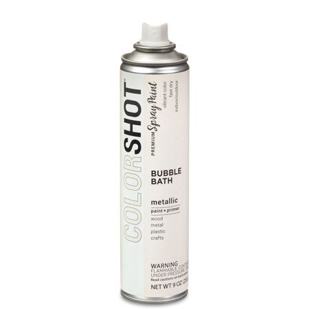 Picture of 40120 COLORSHOT Metallic Spray Paint Bubble Bath (White Metallic) 9 oz.