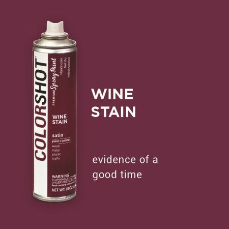 Picture of 40078 COLORSHOT Satin Spray Paint Wine Stain (Burgundy) 10 oz.