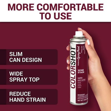 Picture of 40078 COLORSHOT Satin Spray Paint Wine Stain (Burgundy) 10 oz.