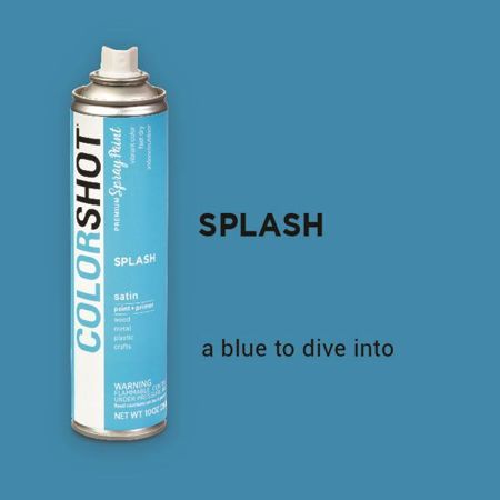 Picture of 40092 COLORSHOT Satin Spray Paint Splash (Medium Blue) 10 oz.