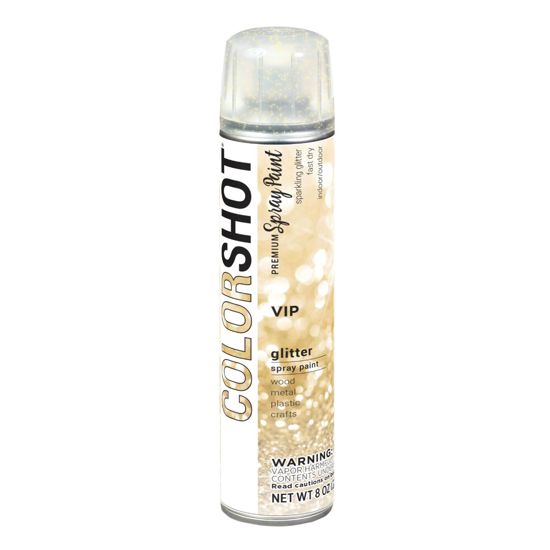 Picture of 47013 COLORSHOT Glitter Spray Paint VIP (Gold) 8 oz.