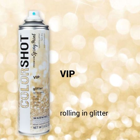 Picture of 47013 COLORSHOT Glitter Spray Paint VIP (Gold) 8 oz.