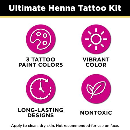 Picture of 45633 Tulip Body Art Ultimate Henna Color Vibrant Tattoo Kit