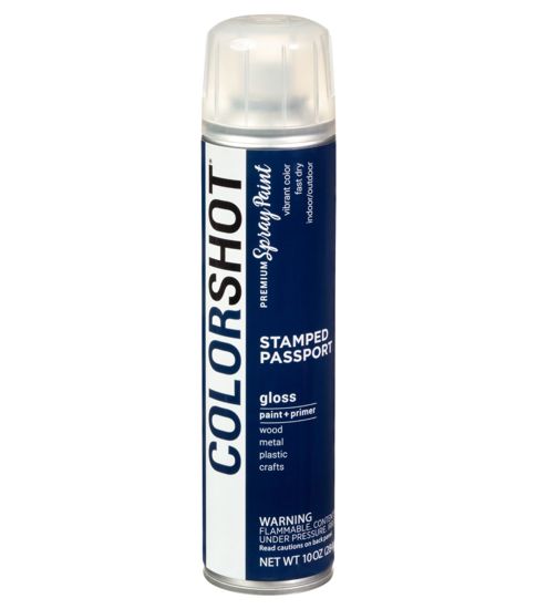 Picture of 48291 COLORSHOT Gloss Spray Paint Stamped Passport (Navy Blue) 10 oz.