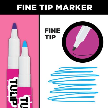 Picture of 28975 Tulip Fine-Tip  Fabric Markers Neon 6 Pack