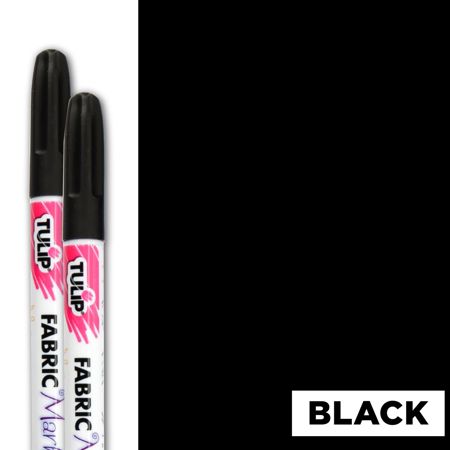 Picture of 32035 Tulip Fine-Tip Fabric Markers Black 2 Pack