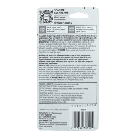 Picture of 33612 Aleene's Rapid Dry Mixed-Media Adhesive 1.5 fl. oz.