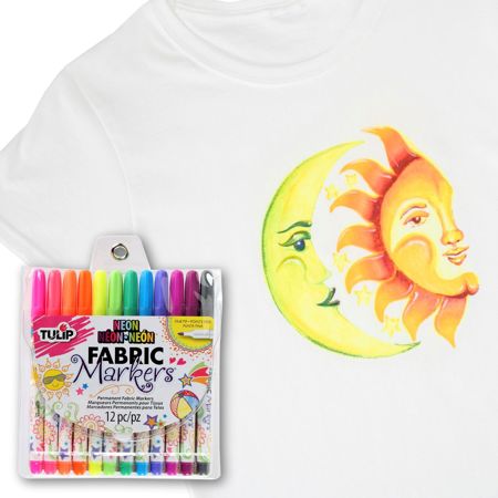 Picture of 31780 Tulip Fine-Tip  Fabric Markers Neon 12 Pack