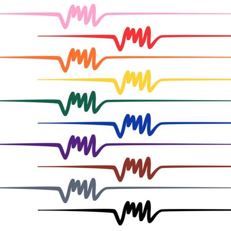 Picture of 31648 Tulip Brush-Tip Fabric Markers Rainbow 10 Pack