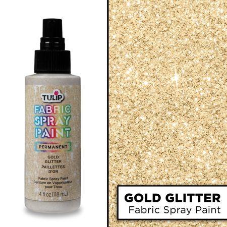 Picture of 26570 Tulip Fabric Spray Paint Glistening Gold Glitter 4 fl. oz.