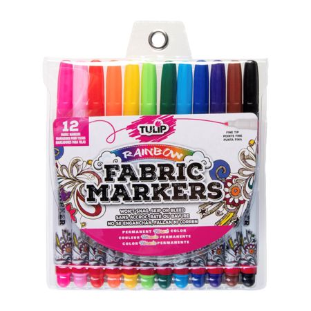 Picture of 26662 Tulip Fine-Tip Fabric Markers Rainbow 12 Pack