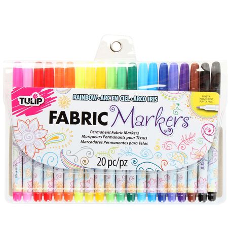 Picture of 28976 Fine Tip Rainbow Fabric Markers 20 Pack