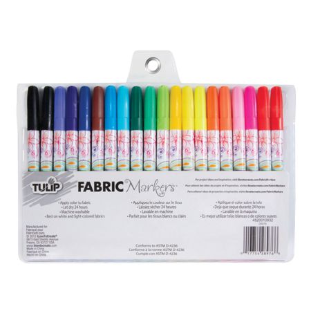 Picture of 28976 Tulip Fine-Tip Fabric Markers Rainbow 20 Pack