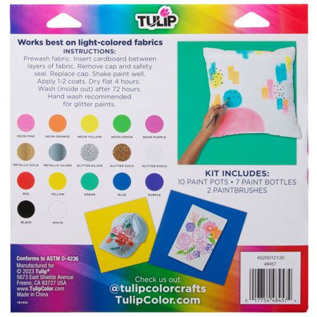 Picture of 48457                               TULIP BRUSH-ON FABRIC PAINT ESSENTIALS KIT        