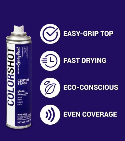 Picture of 48293 COLORSHOT Gloss Spray Paint Center Stage (Purple) 10 oz.