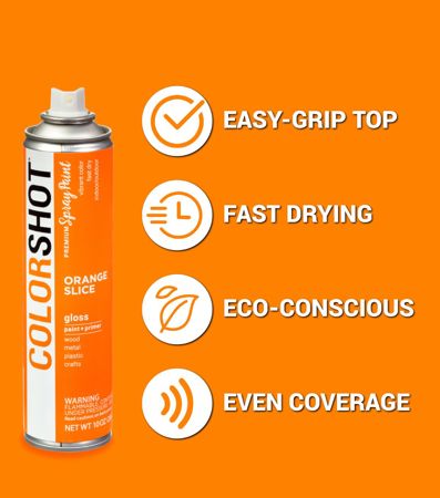 Picture of 48278 COLORSHOT Gloss Spray Paint Orange Slice (Orange) 10 oz.