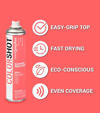 Picture of 48279 COLORSHOT Gloss Spray Paint Summer Pedicure (Coral) 10 oz.