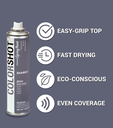 Picture of 48299 COLORSHOT Gloss Spray Paint Shark! (Dark Gray) 10 oz.