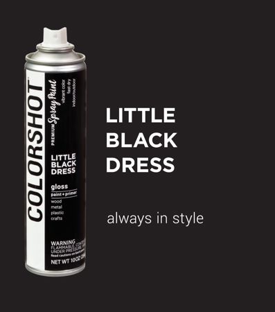 Picture of 48300 COLORSHOT Gloss Spray Paint Little Black Dress (Black) 10 oz.