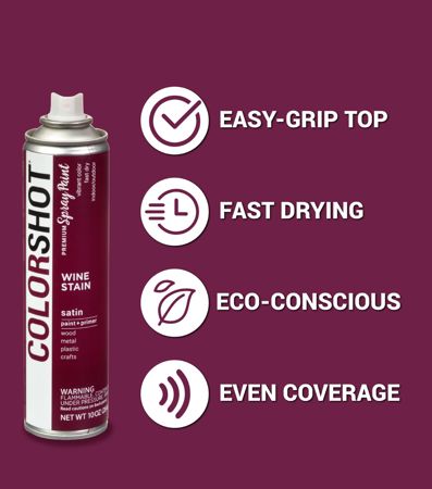 Picture of 48275 COLORSHOT Satin Spray Paint Wine Stain (Burgundy) 10 oz.