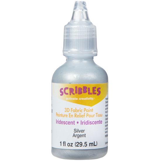 Picture of 54225 3D Fabric Paint Silver 1 oz.