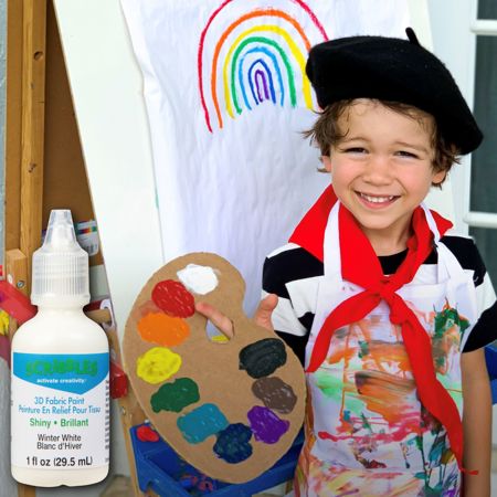 Picture of 11304 3D Fabric Paint Winter White 1 oz.