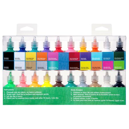 Picture of 26515 Shiny 3D Fabric Paint 20 Pack