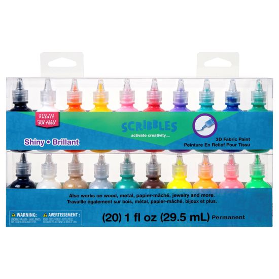 Picture of 26515 Shiny 3D Fabric Paint 20 Pack