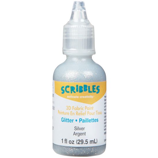 Picture of 54305 3D Fabric Paint Glittering Silver 1 oz.