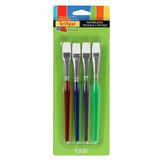 Picture of 32510 Flat Paintbrush 4 Pack