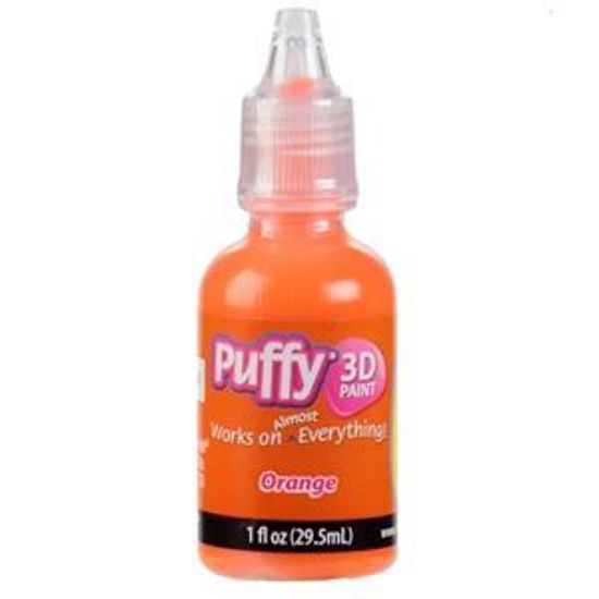 Puffy shiny-orange bottle
