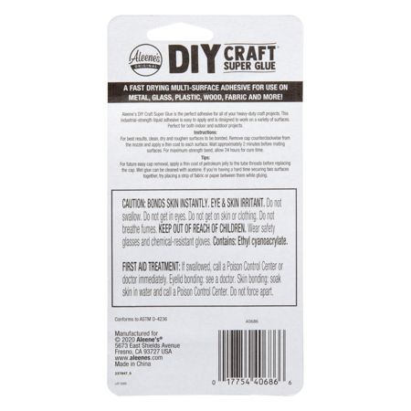 Picture of 40686 Aleene's DIY Craft Super Glue Liquid .07 oz. 2 Pack