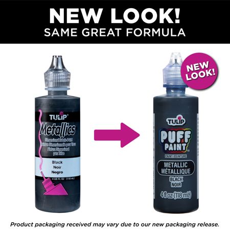 Picture of 17373 Tulip Dimensional Fabric Paint Metallics Black 4 oz.