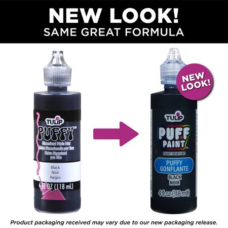 Picture of 16071 Tulip Dimensional Fabric Paint Puffy Black 4 oz.