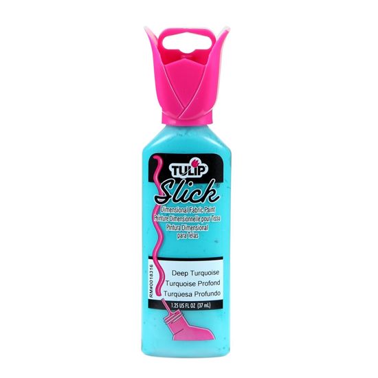 Picture of 21840 Tulip Dimensional Fabric Paint Slick Deep Turquoise 1.25 oz.