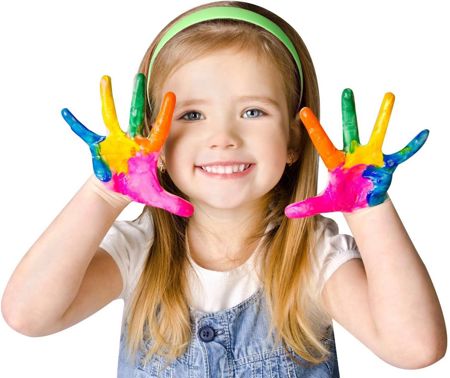 Picture of 40575 Fabric Finger Paint & Roller Kit 7 Pc. Primary