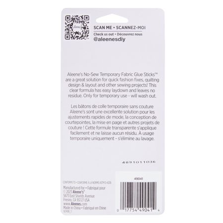 Picture of 49041 Aleene's No-Sew Temporary Fabric Glue Sticks 2 Pack