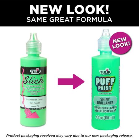 Picture of 41412 Tulip Dimensional Fabric Paint Slick Fluorescent Green 4 oz.
