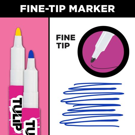 Picture of 34944 Tulip Fine-Tip Fabric Markers Rainbow 12 Pack