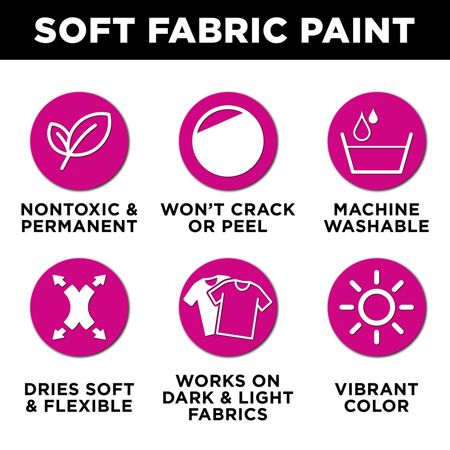 Picture of 29375 Tulip Brush-On Fabric Paint Primary Tube 5 Pack