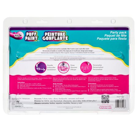 Picture of 35148 Tulip Puff Paint Rainbow & Neon, Multi-Surface Craft Paint, .75 fl oz 20 Pack