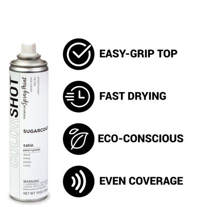 Picture of 48305 COLORSHOT Satin Spray Paint Sugarcoat It (White) 10 oz.