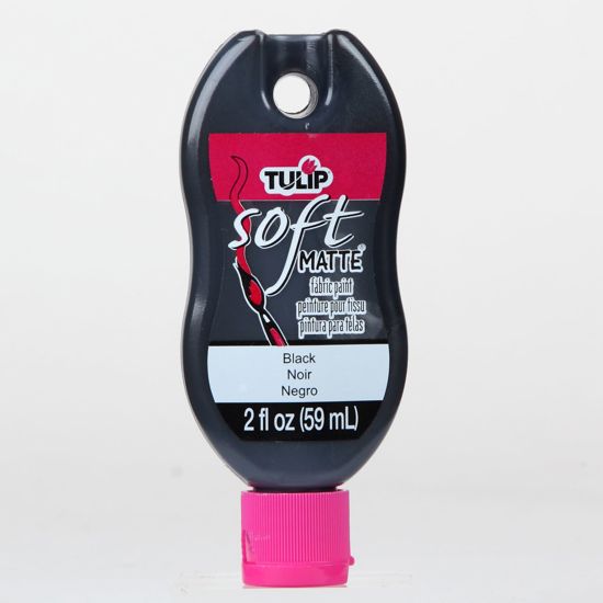 Picture of Tulip Brush-On Fabric Paint Black Matte 2 fl. oz.